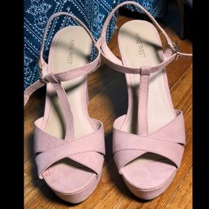 Vintage 60s style Vegan Suede Platform Heels-10.5